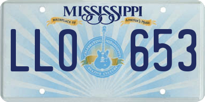 MS license plate LLO653