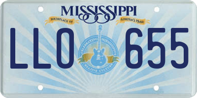 MS license plate LLO655