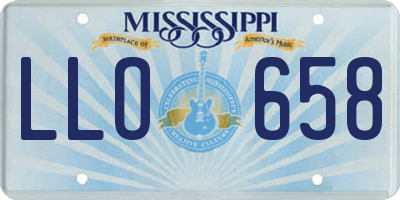 MS license plate LLO658
