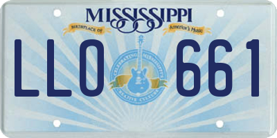 MS license plate LLO661