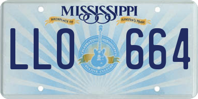 MS license plate LLO664