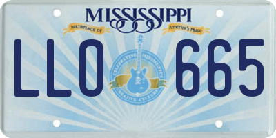 MS license plate LLO665