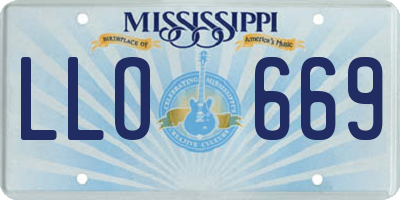 MS license plate LLO669