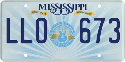 MS license plate LLO673