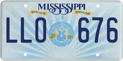 MS license plate LLO676
