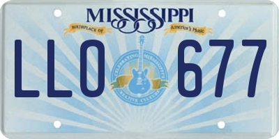 MS license plate LLO677