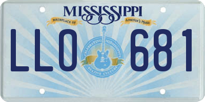 MS license plate LLO681