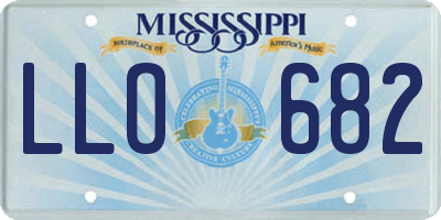 MS license plate LLO682