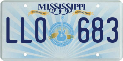 MS license plate LLO683