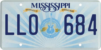 MS license plate LLO684