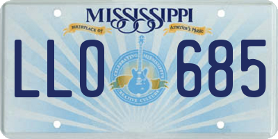 MS license plate LLO685