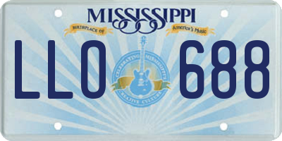 MS license plate LLO688