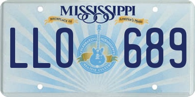 MS license plate LLO689