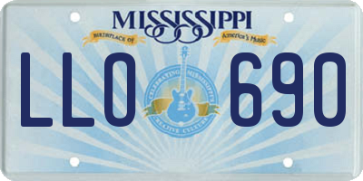 MS license plate LLO690