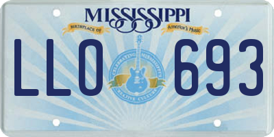 MS license plate LLO693