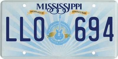 MS license plate LLO694