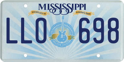MS license plate LLO698