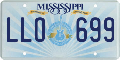 MS license plate LLO699