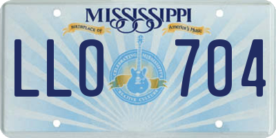 MS license plate LLO704