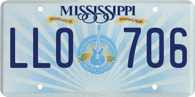 MS license plate LLO706