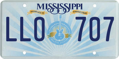 MS license plate LLO707