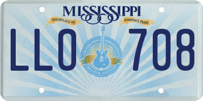 MS license plate LLO708
