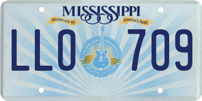 MS license plate LLO709