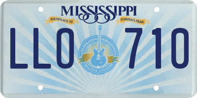MS license plate LLO710