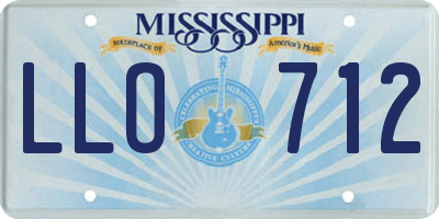 MS license plate LLO712