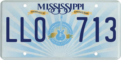 MS license plate LLO713