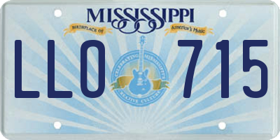 MS license plate LLO715