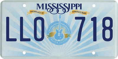 MS license plate LLO718