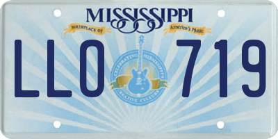 MS license plate LLO719
