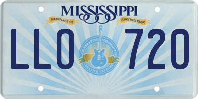 MS license plate LLO720