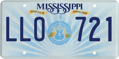 MS license plate LLO721