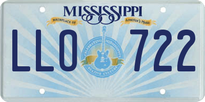 MS license plate LLO722