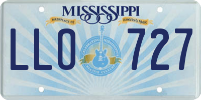 MS license plate LLO727