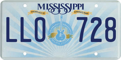 MS license plate LLO728