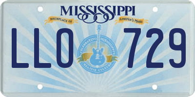 MS license plate LLO729