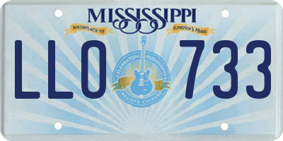 MS license plate LLO733