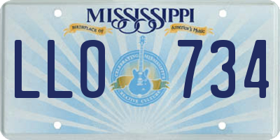 MS license plate LLO734