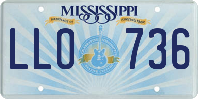 MS license plate LLO736