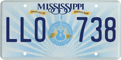 MS license plate LLO738