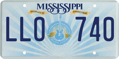MS license plate LLO740