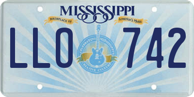 MS license plate LLO742