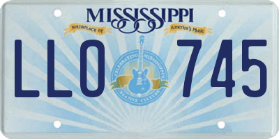 MS license plate LLO745