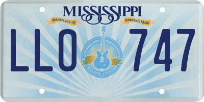 MS license plate LLO747