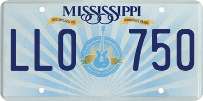 MS license plate LLO750
