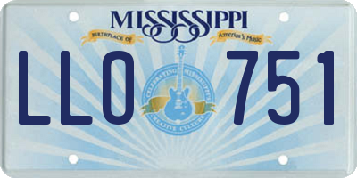 MS license plate LLO751
