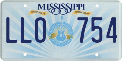 MS license plate LLO754